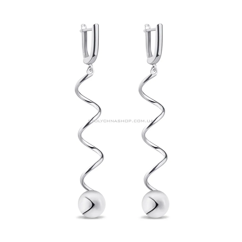Серебряные сережки-подвески Trendy Style (арт. 7502/3845) - цена