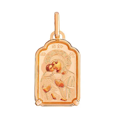 Золота ладанка іконка Божа Матір «Володимирська» (арт. 422109В)
