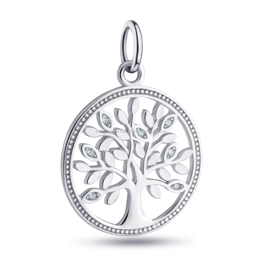 Срібний підвіс "Дерево життя" з фіанітами (арт. 7503/3811)