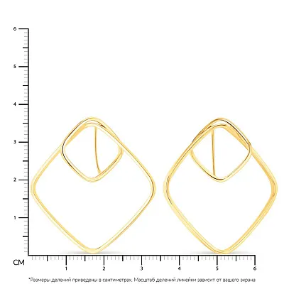 Золоті сережки в жовтому кольорі металу  (арт. 108925/35ж)