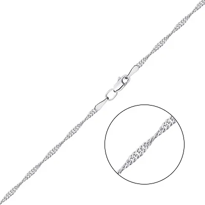 Серебряная цепочка плетения Сингапур (арт. 7508/3-0302.40.2)