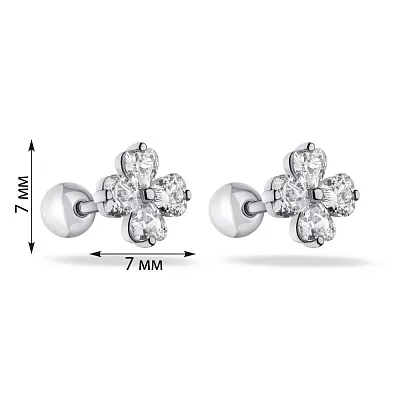 Срібні сережки з фіанітами (арт. 7518/6593)