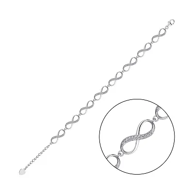 Срібний браслет з фіанітами (арт. 7509/4294)