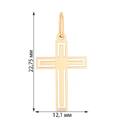Крестик из красного золота  (арт. 440802/18)