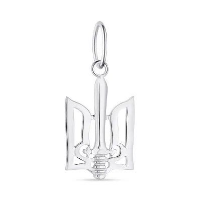 Серебряный Герб Украины с мечом  (арт. 7503/458пп)