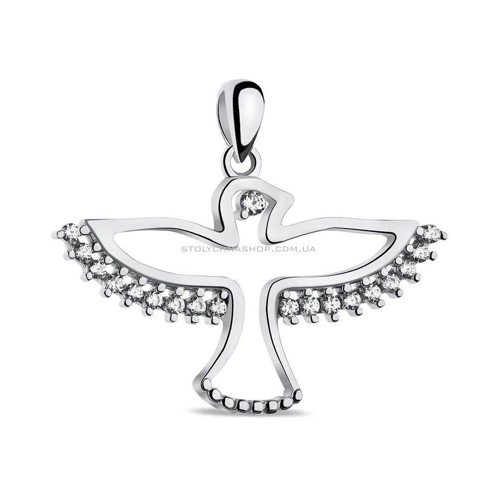 Срібний кулон Trendy Style Птиця з фіанітами (арт. 7503/3929) - цена