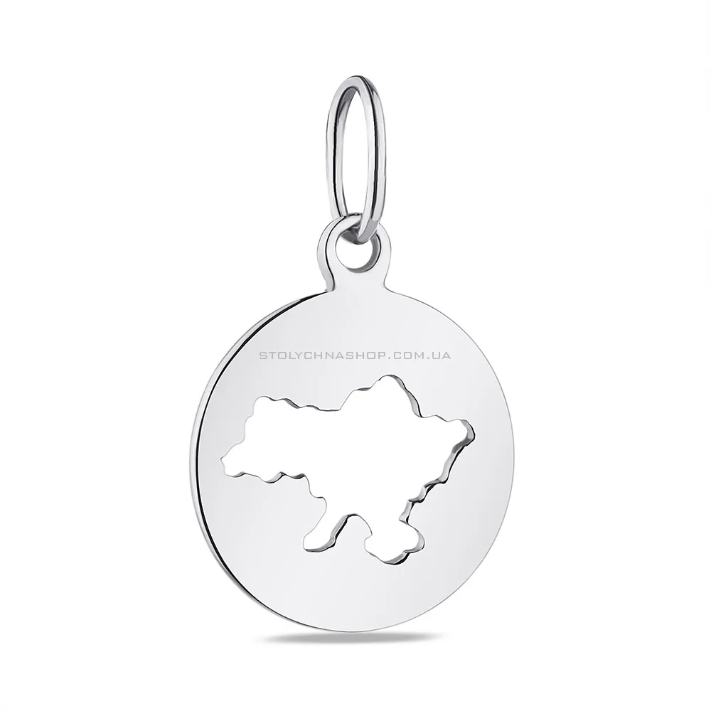 Підвіс зі срібла "Україна" без каміння  (арт. 7503/2-1281.0.2) - цена