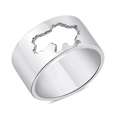 Серебряное кольцо &quot;Украина&quot; без камней  (арт. 7501/0-0904.0.2)