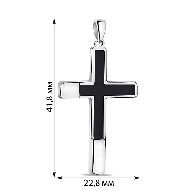 Підвіска-хрестик зі срібла (арт. 7503/4083еч)