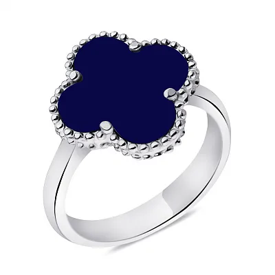 Серебряное кольцо с синим ониксом (арт. 7501/6566/15ос)
