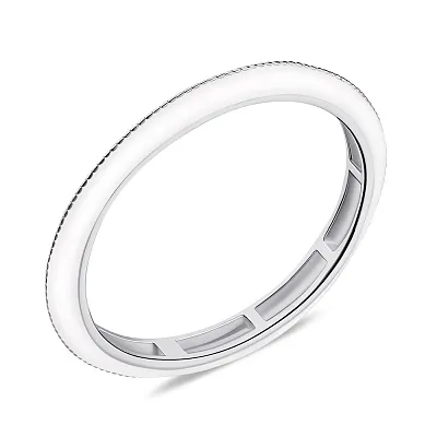 Серебряное кольцо с белой эмалью (арт. 7501/6744еб)