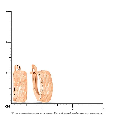 Сережки з червоного золота без каміння (арт. 120604)