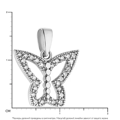 Підвіска золота «Метелик» з фіанітами (арт. 421521б)
