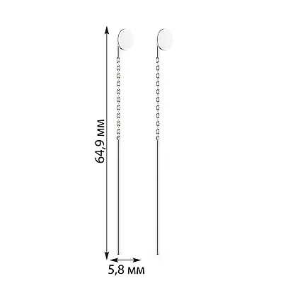 Серебряные серьги-протяжки  (арт. 7502/4360)