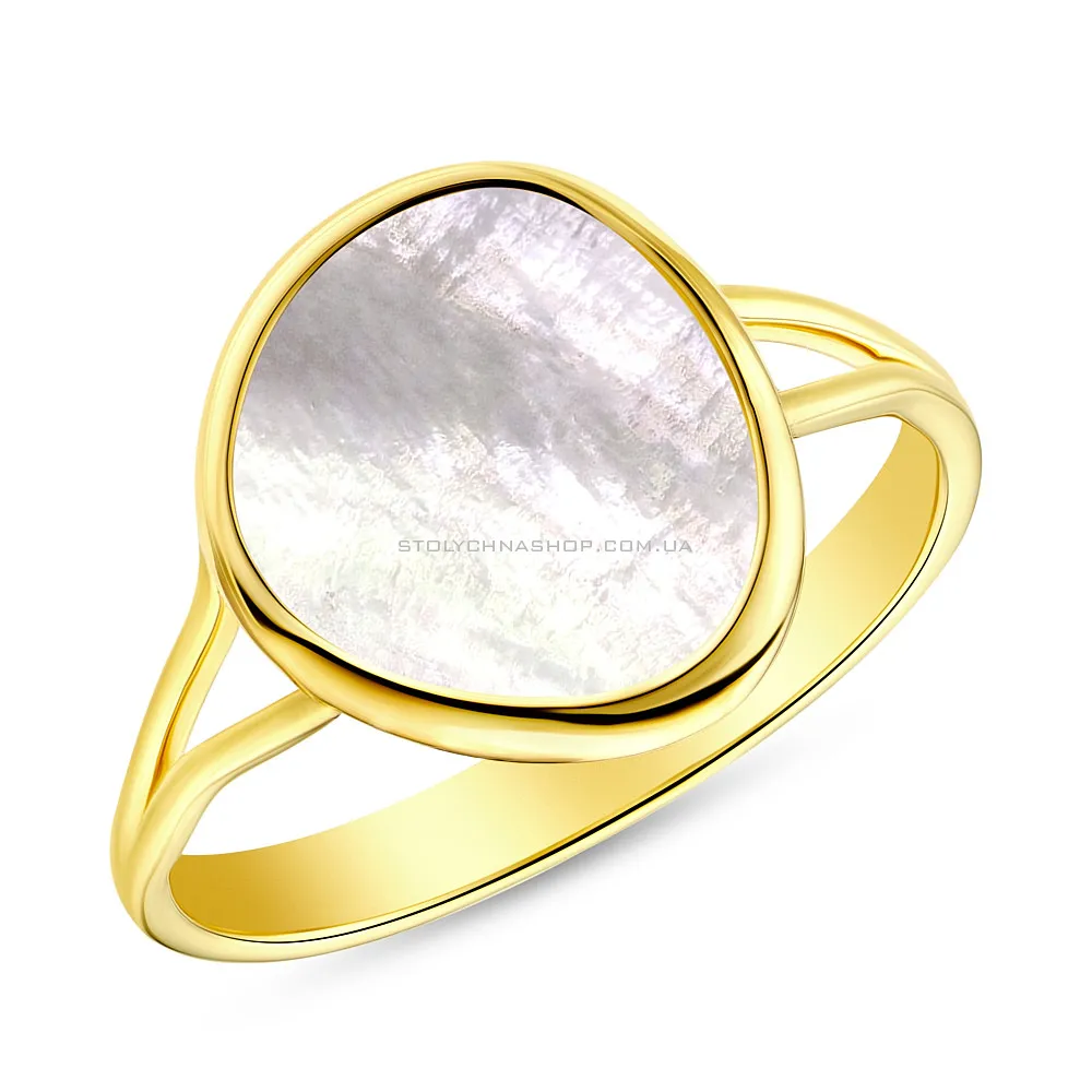 Золотое кольцо Diva с перламутром (арт. 154963жп) - цена