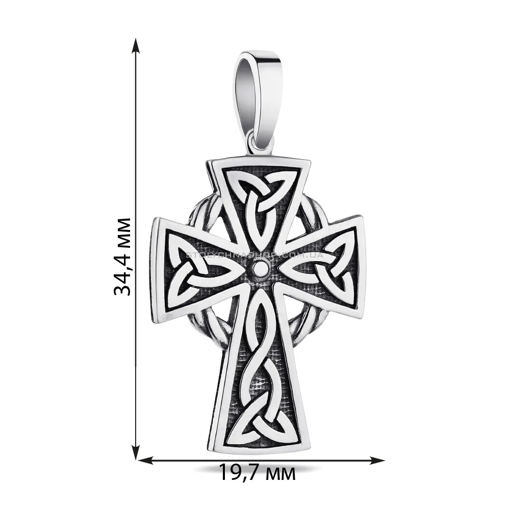Срібний хрестик з чорнінням (арт. 7903/1815п)