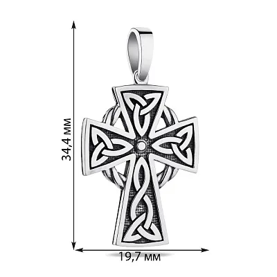 Серебряный крестик с чернением (арт. 7903/1815п)