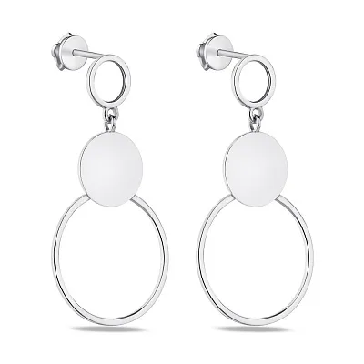 Сережки срібні з підвіскою без каміння Trendy Style  (арт. 7518/А099сю)