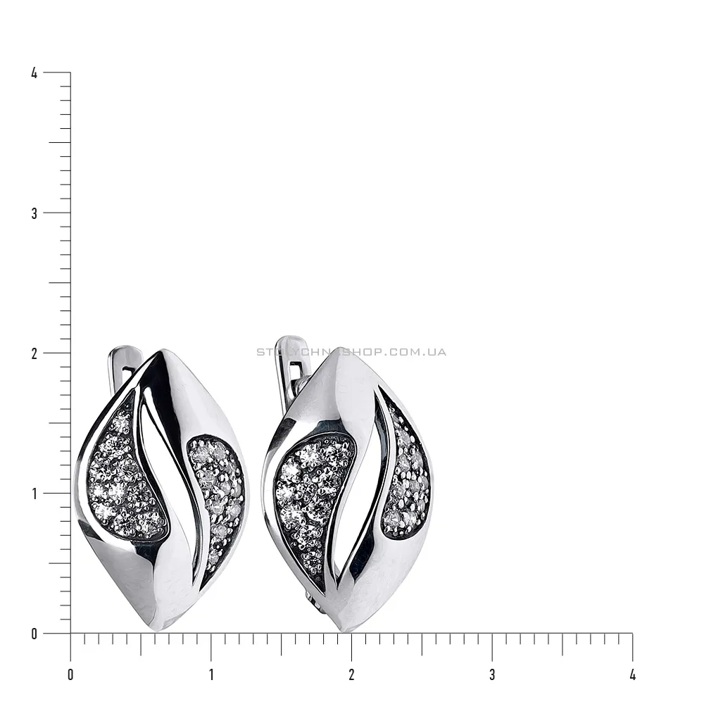 Сережки срібні з фіанітами (арт. 7902/1111267)