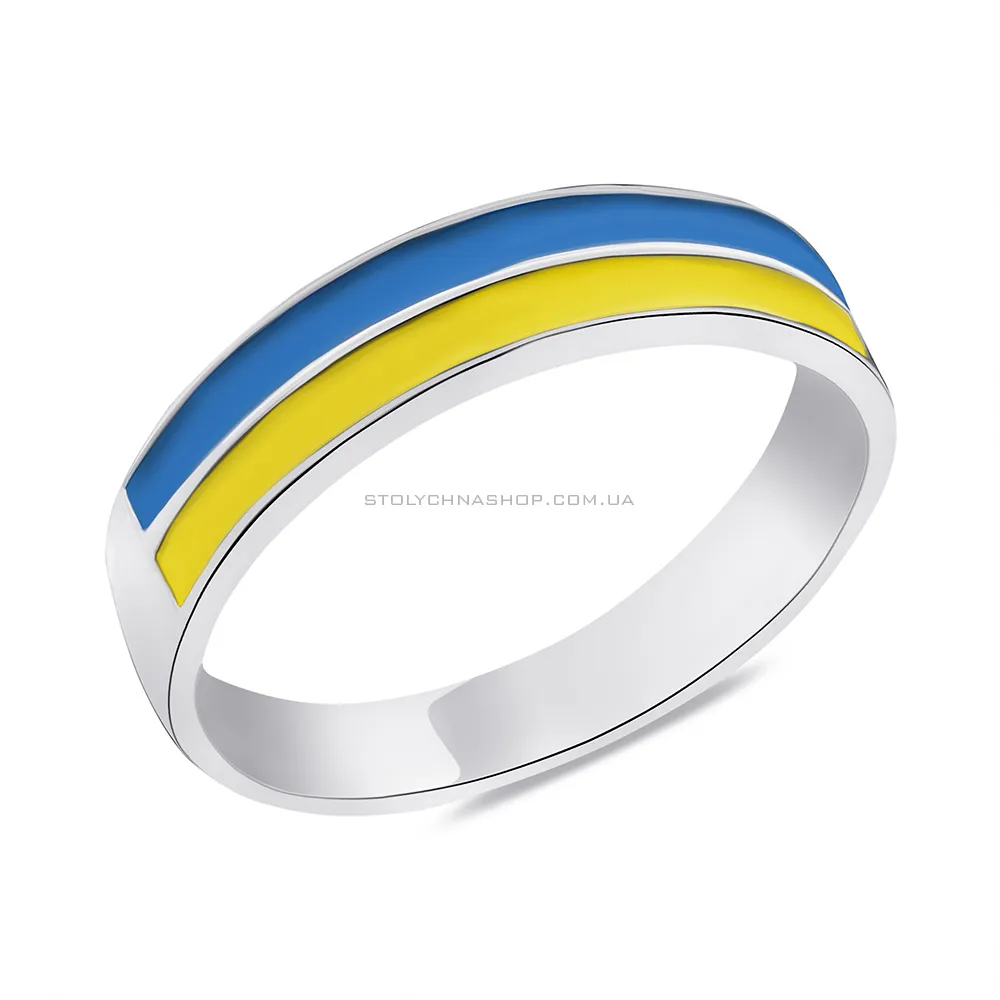 Срібна каблучка з Прапором України (арт. 7501/996егжкю) - цена