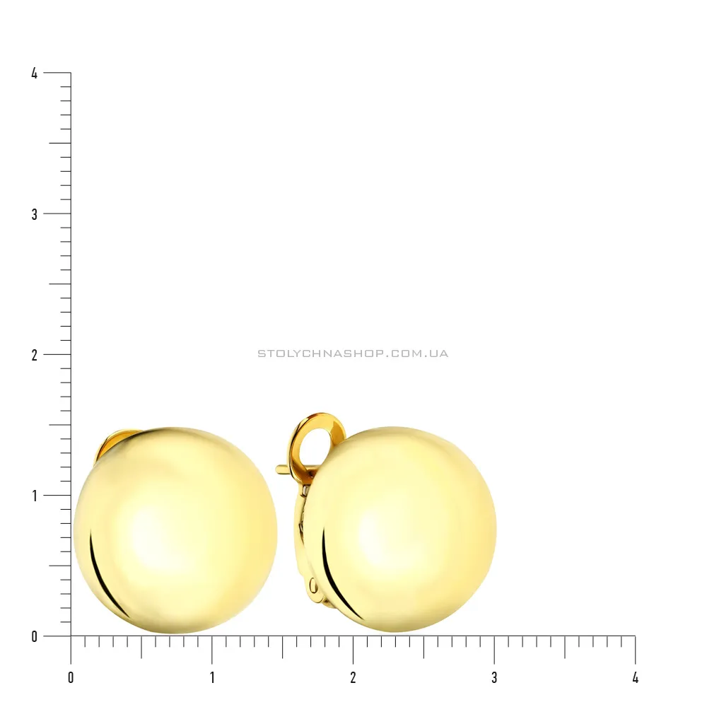 Золоті сережки без каменів (арт. 105594ж) - 2 - цена