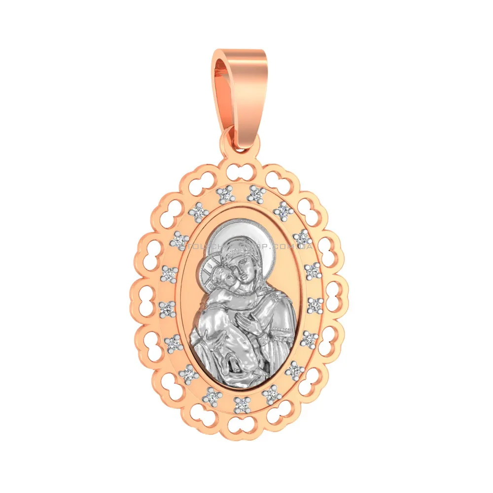 Золотая ладанка иконка Божья Матерь «Владимирская» (арт. 440495)