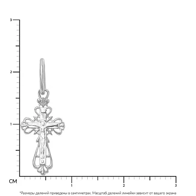 Крестик из белого золота (арт. 501407б)