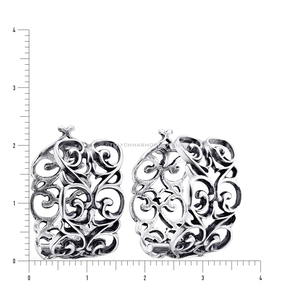 Срібні сережки без каменів (арт. 7902/82243)