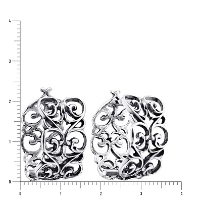 Срібні сережки без каменів (арт. 7902/82243)