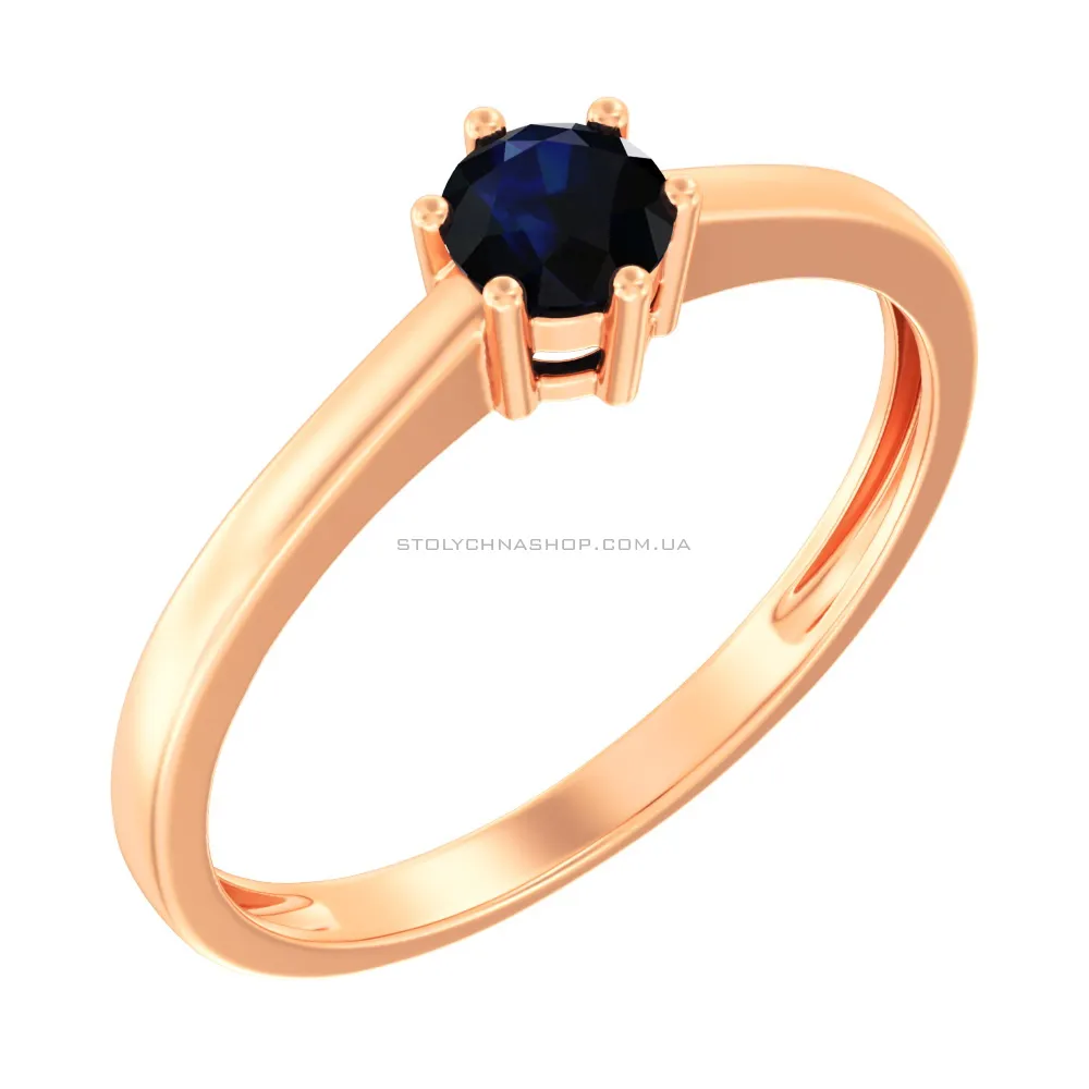 Золотое кольцо с сапфиром (арт. 141093Пс) - цена