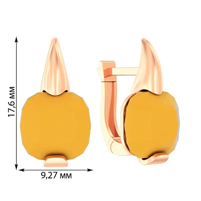 Золоті сережки з оніксом (арт. 110258ол)