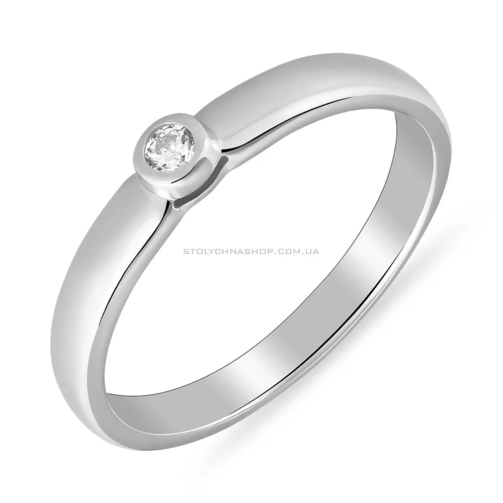 Кольцо из серебра с фианитом (арт. 7501/4848)