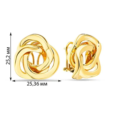 Золоті сережки Francelli в жовтому кольорі металу (арт. 107788ж)