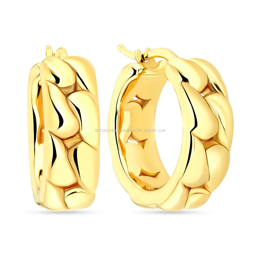Золотые серьги-кольца Francelli в желтом цвете металла (арт. е108244/20ж)