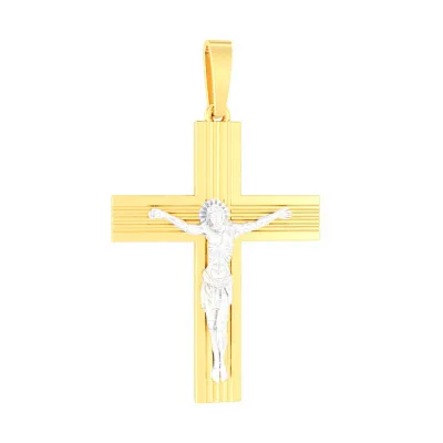 Хрестик з жовтого золота «Спасіння душі» (арт. 501360ж)