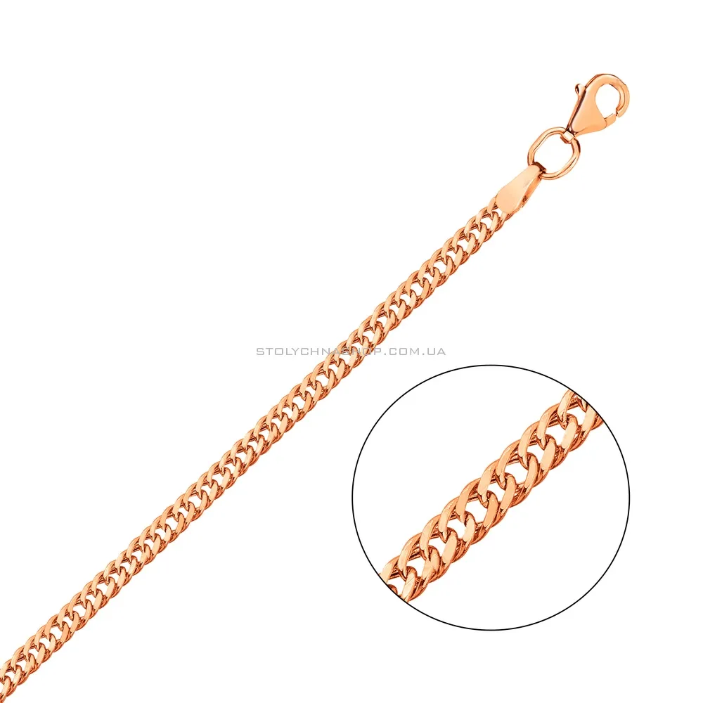 Золотий ланцюговий браслет на руку плетіння Ромб (арт. 313006) - цена