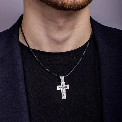 Православный серебряный крестик (арт. 7504/7472.10)