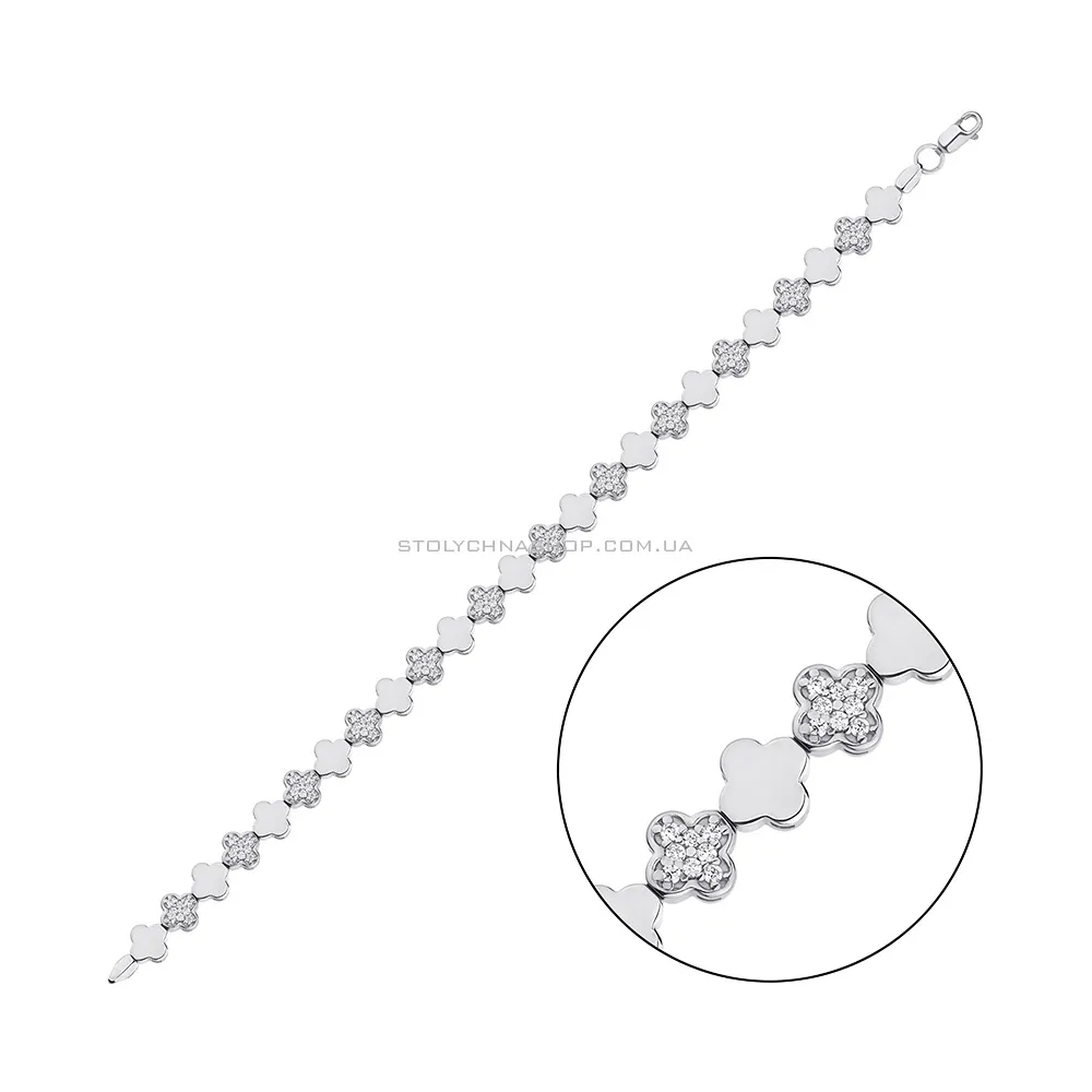 Срібний браслет з фіанітами  (арт. 7509/662045) - цена