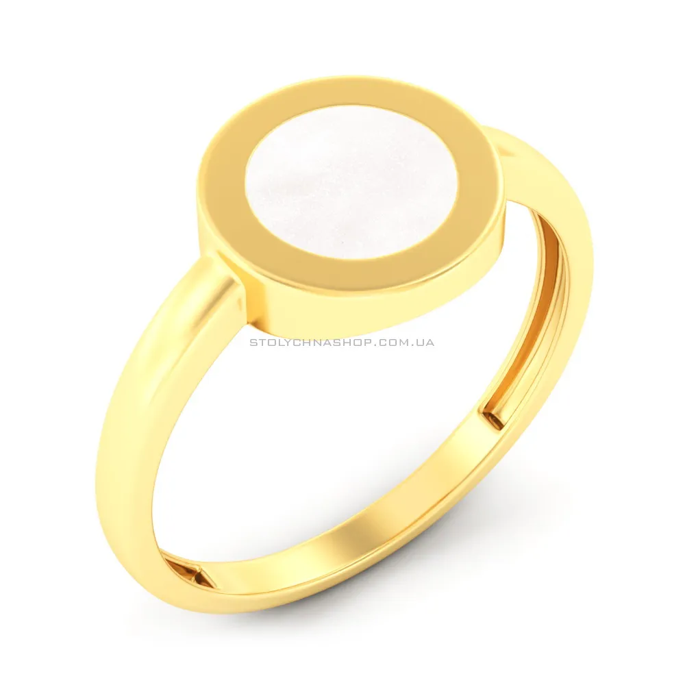 Золотое кольцо Лýна с эмалью (арт. 141145жеп) - цена