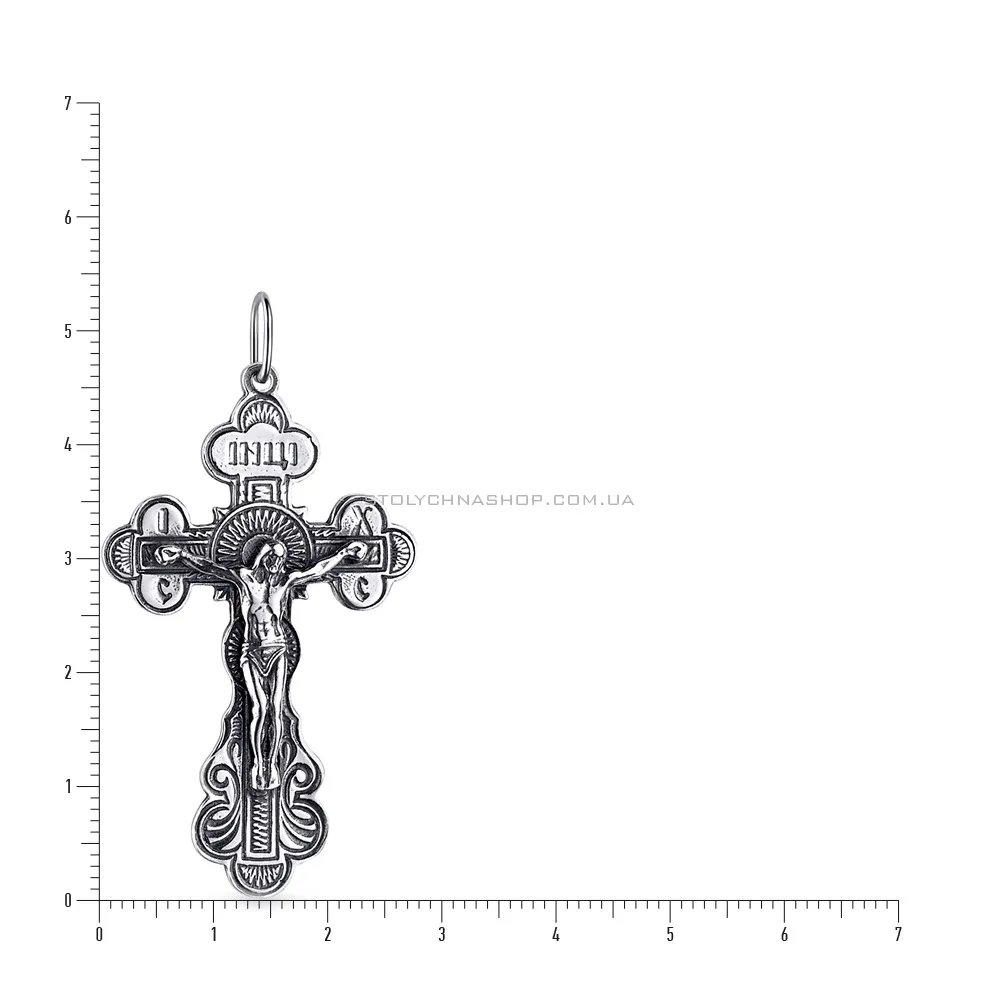 Серебряный крестик с распятием (арт. 7904/3462-ч)
