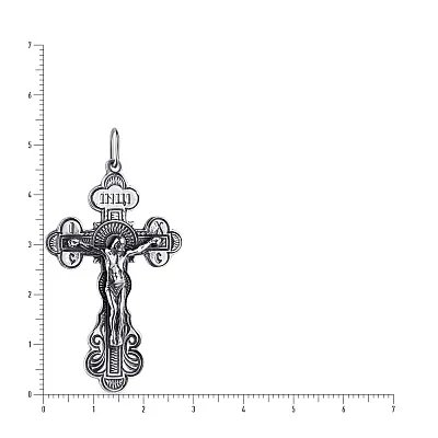 Срібний хрестик з розп'яттям (арт. 7904/3462-ч)