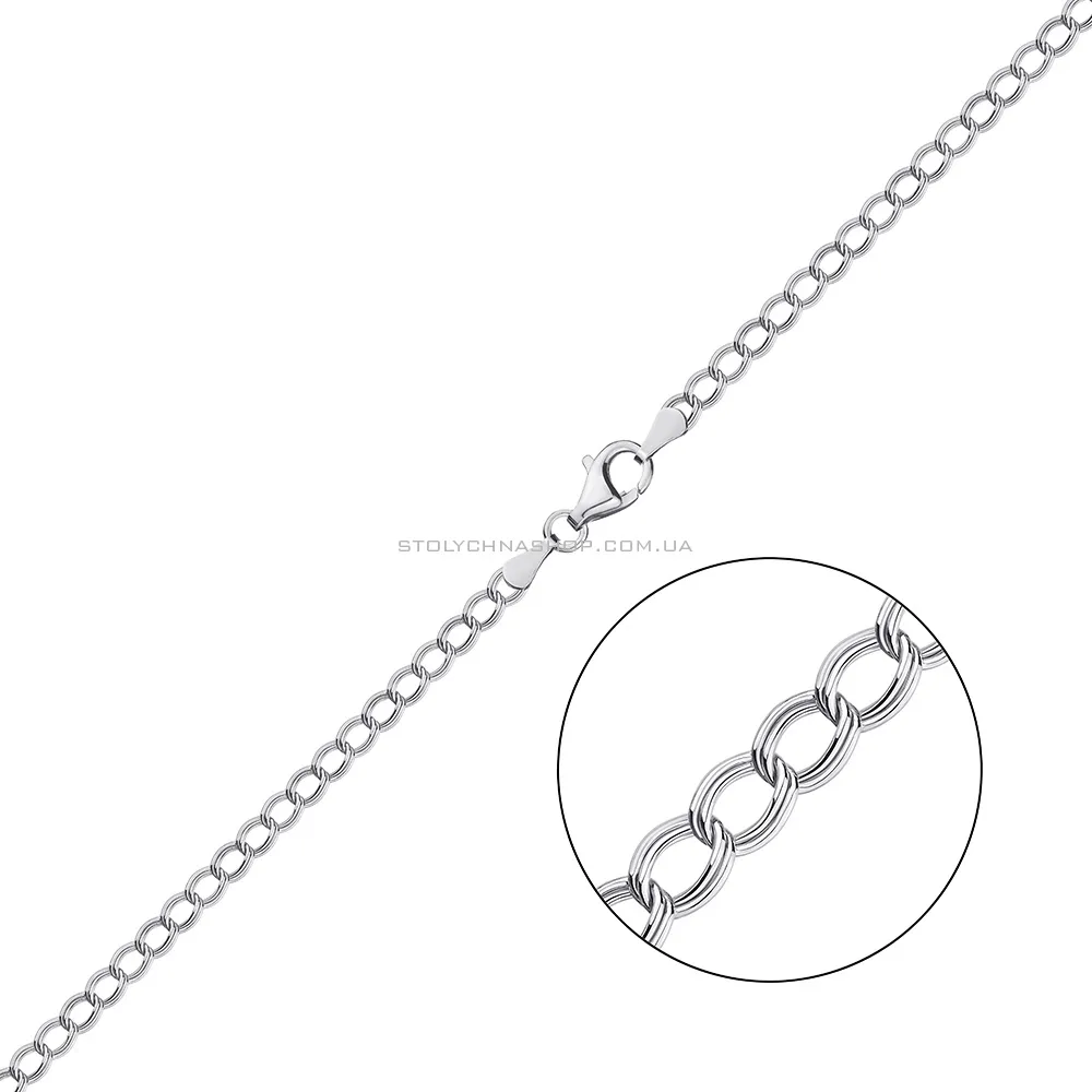 Срібний ланцюжок плетіння Панцирне подвійне (арт. 0301209)