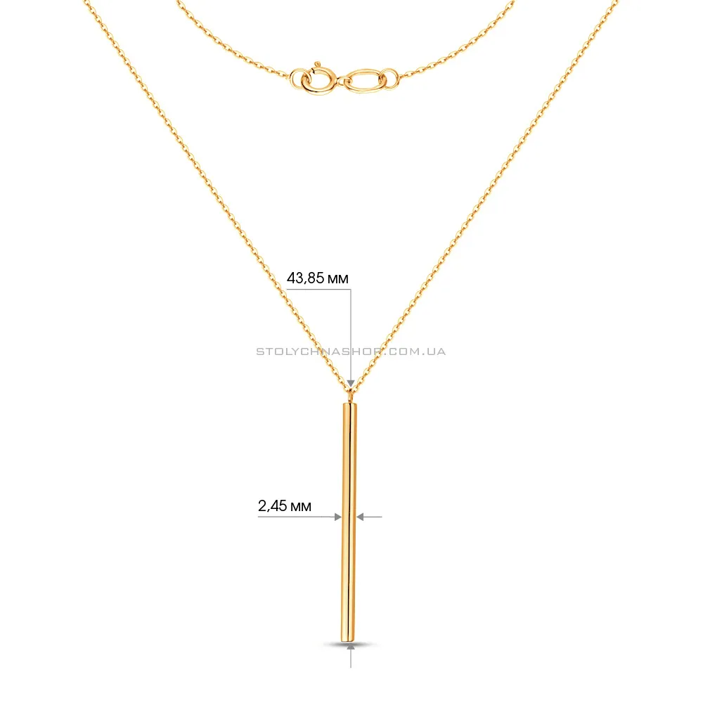 Колье Сelebrity chain золотое без камней (арт. 351178ж) - 3 - цена