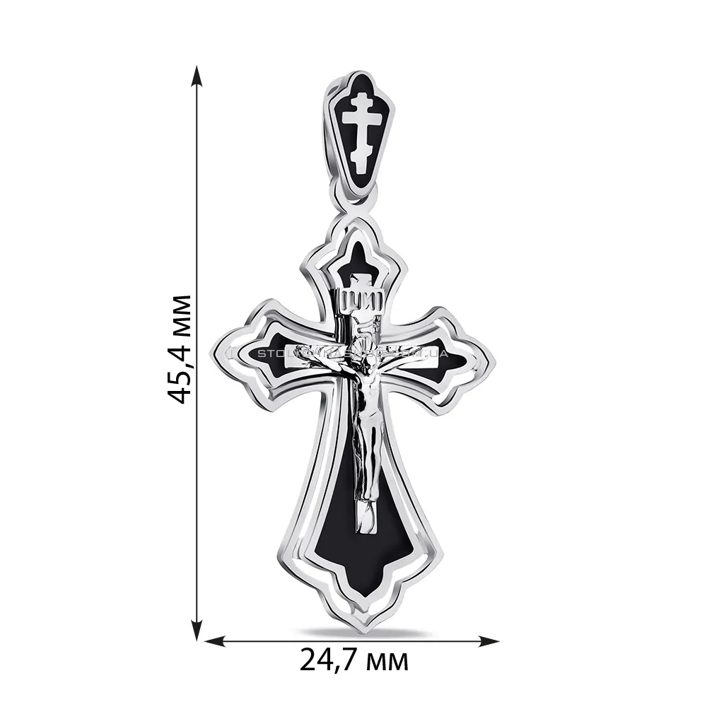 Хрестик зі срібла (арт. 7504/2-1175.0.2) - 2 - цена
