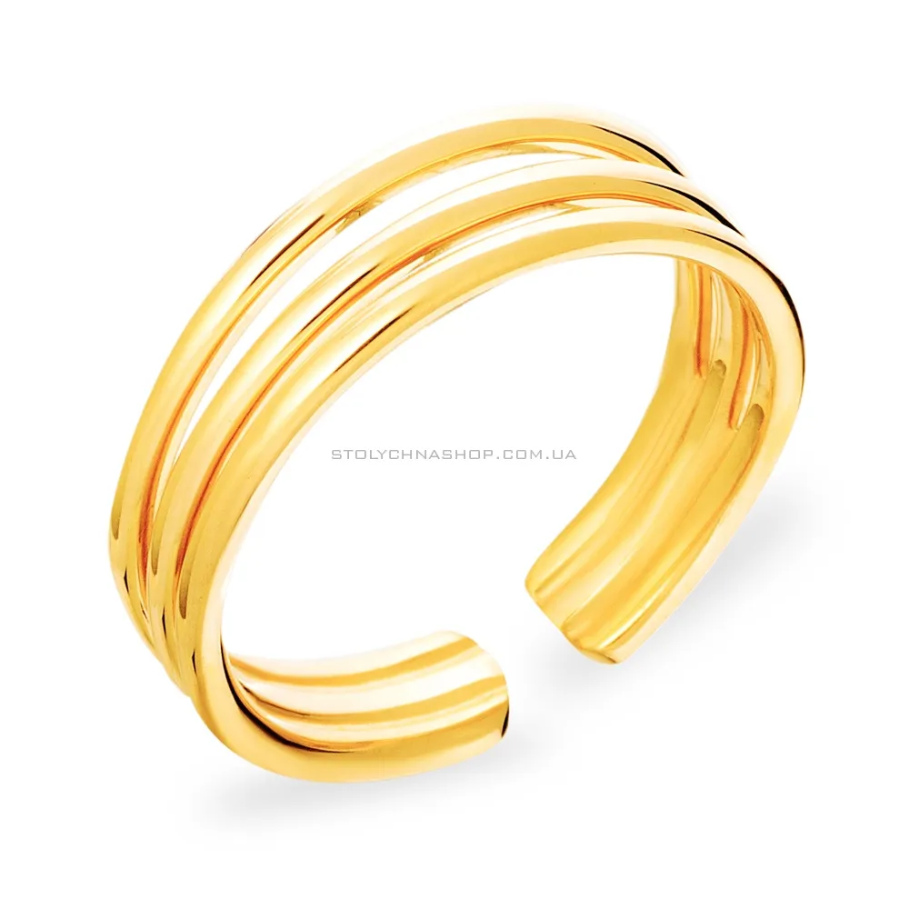 Фалангова потрійна каблучка з золота (арт. 140701фж) - цена
