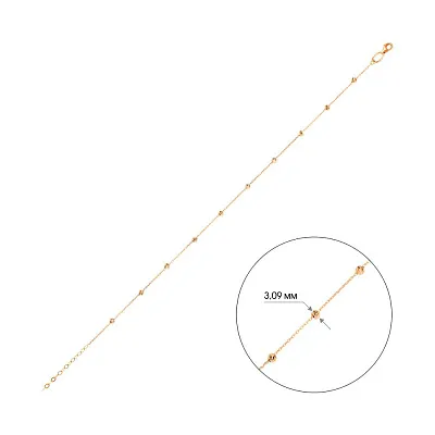 Браслет из красного золота на ногу (арт. 324489н)