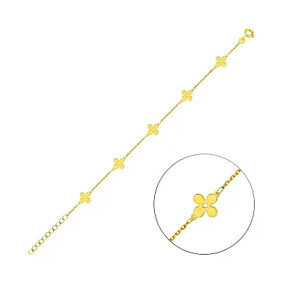 Браслет Квіти з жовтого золота (арт. 326512ж)