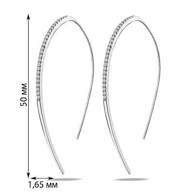 Срібні сережки з фіанітами (арт. 7502/3291)
