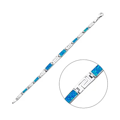 Браслет срібний з опалом  (арт. 7509/1673Пос)