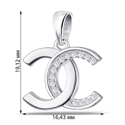 Серебряная подвеска с фианитами (арт. 7503/2854)